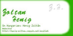 zoltan henig business card