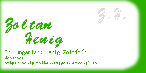 zoltan henig business card